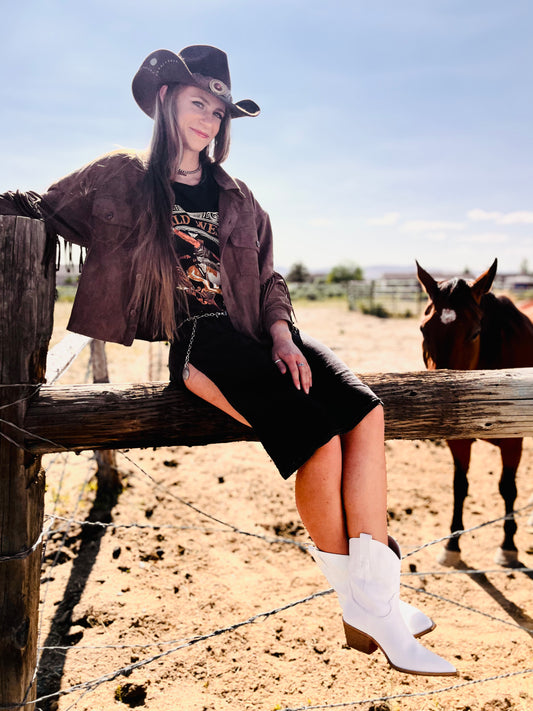 WILD WEST COWBOY RODEO MINERAL GRAPHIC DRESS