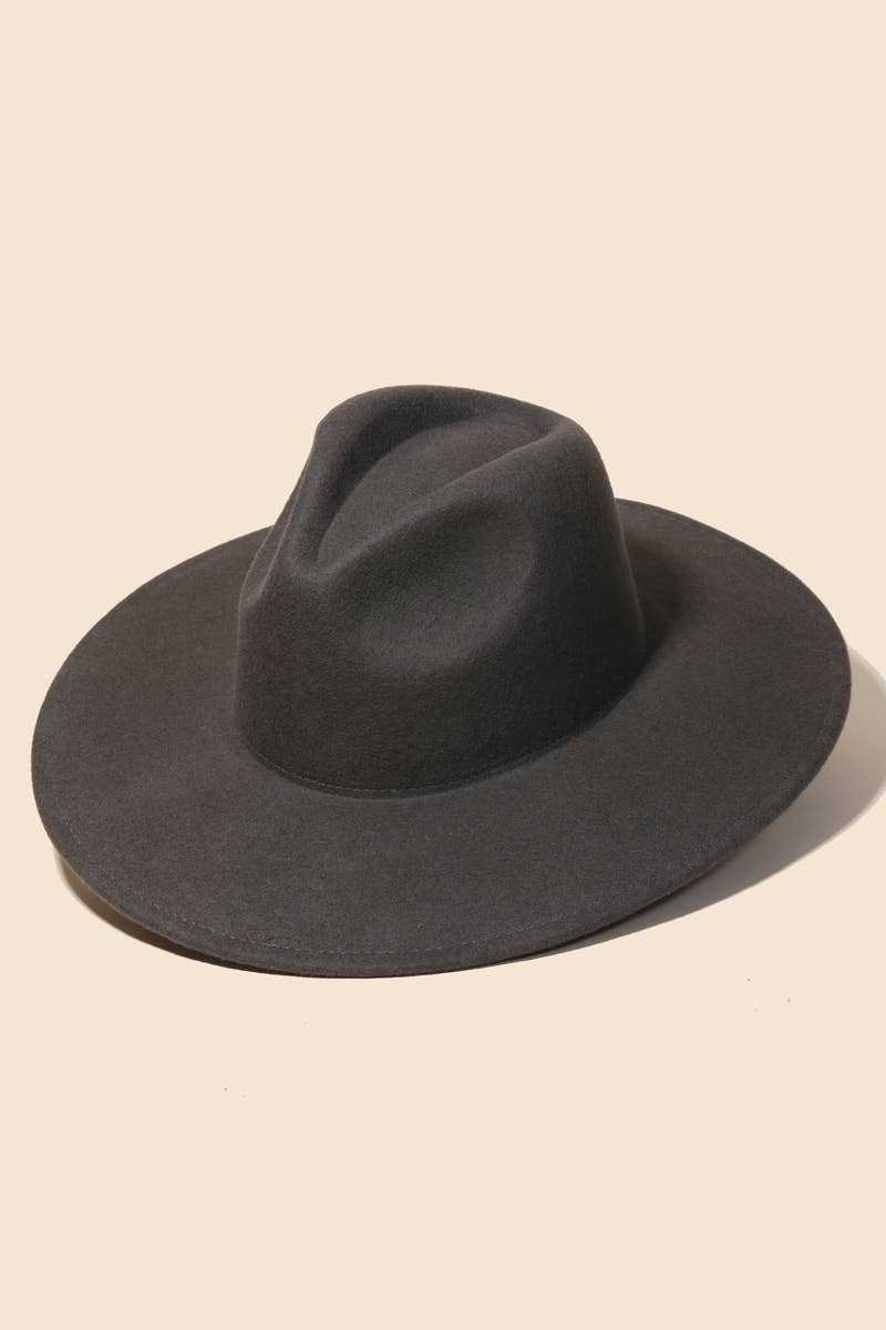 Wool Felt Flat Brim Cowboy Hat
